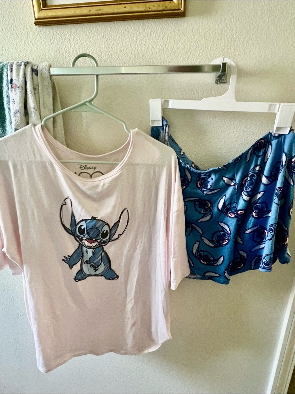 Disney Stitch Pajama Set - Light Pink & Blue